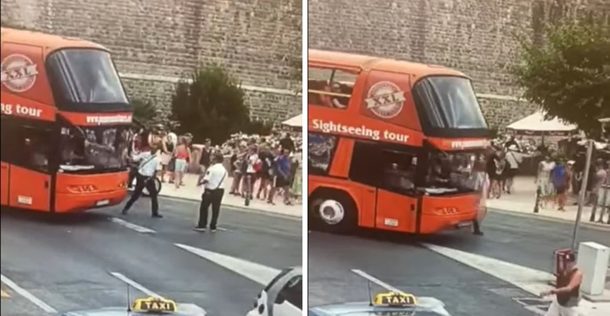 Gradonačelnik Dubrovnika objavio snimku, bus izguruje prometnog redara s ceste