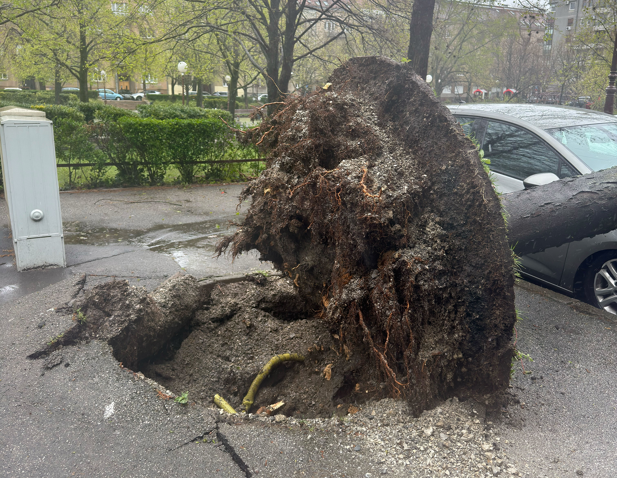 Vjetar ruši stabla, diže krovove po Zagrebu. Otkazana nastava. Zatvoren i dio A1 i A6