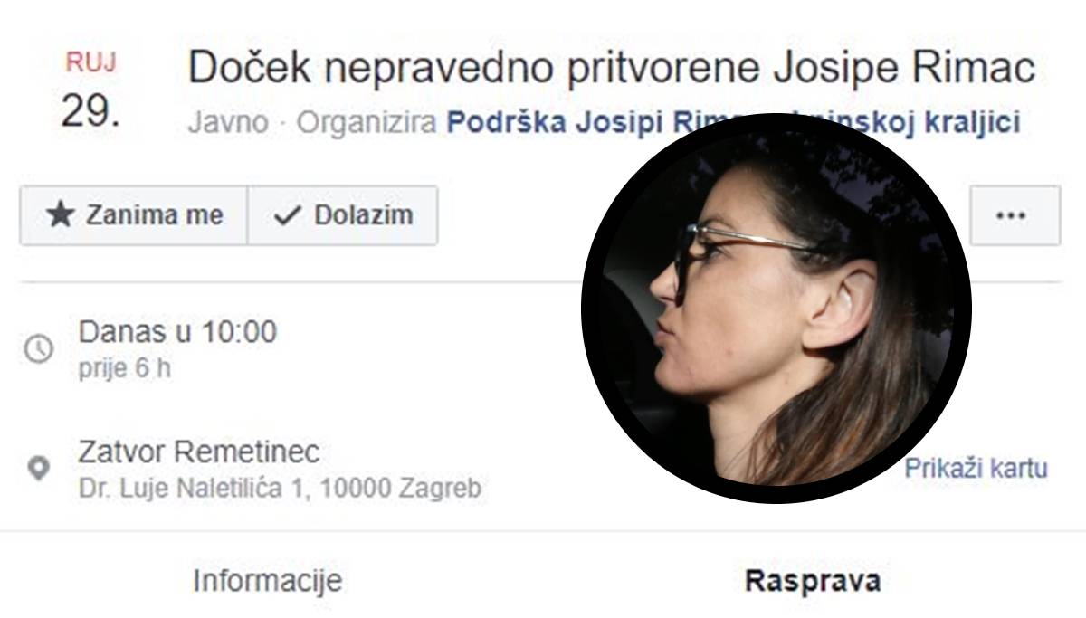 Na Fejsu se pojavio event za doček Josipe Rimac: Izađi kraljice i povedi nas