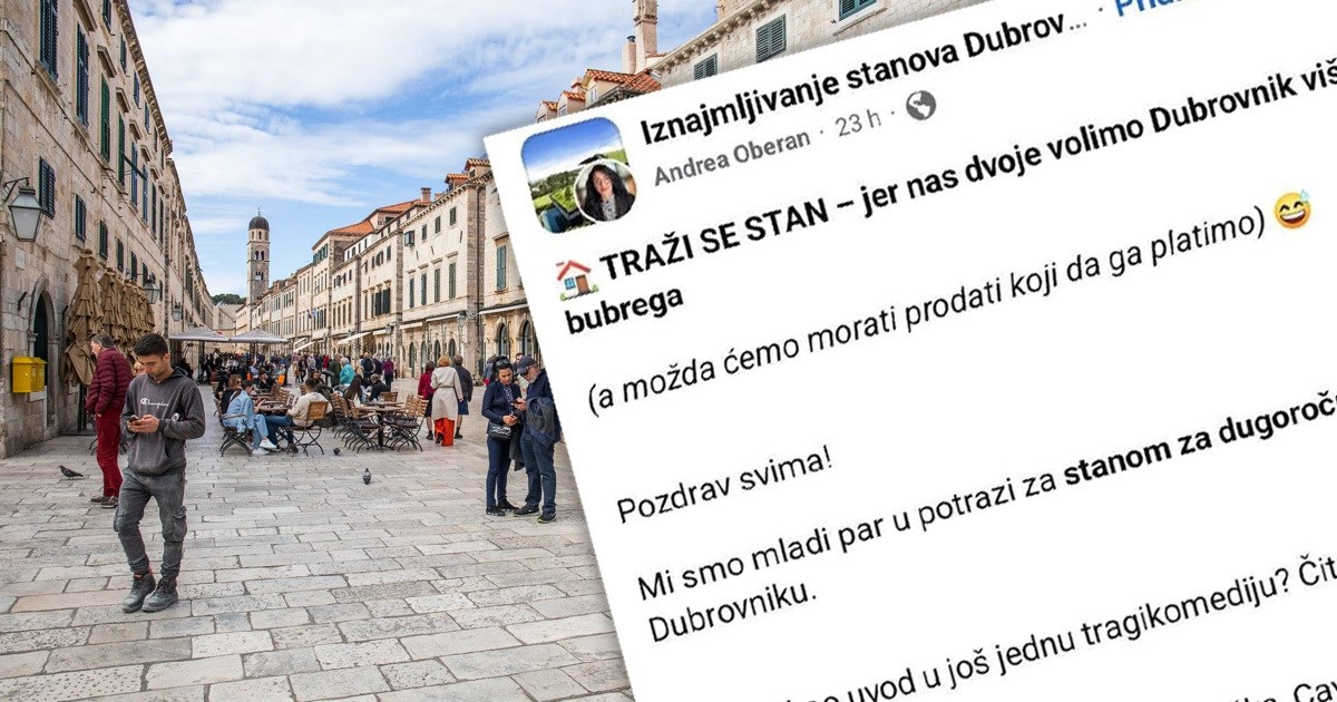 Oglas iz Dubrovnika hit je na Facebooku: "Možda prodamo bubreg da platimo stan"