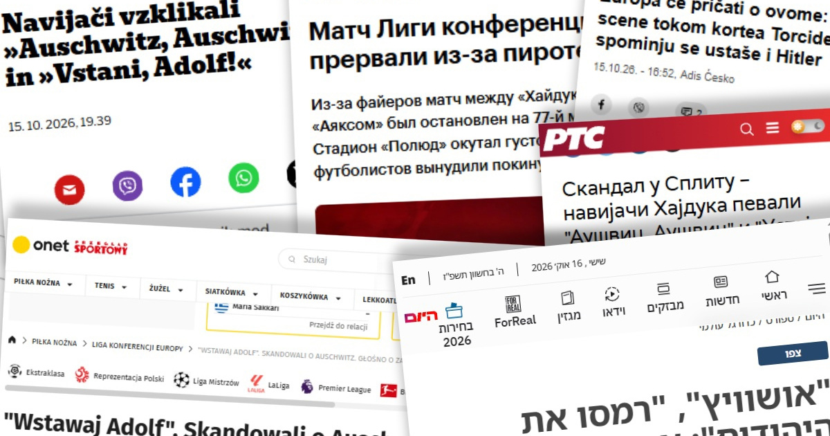 Strani mediji pišu o povicima Torcide: "Šokantne scene u Splitu"