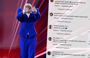 U komentarima ispod objava na Instagramu Eurosonga svi pišu isto - pravda za Joosta