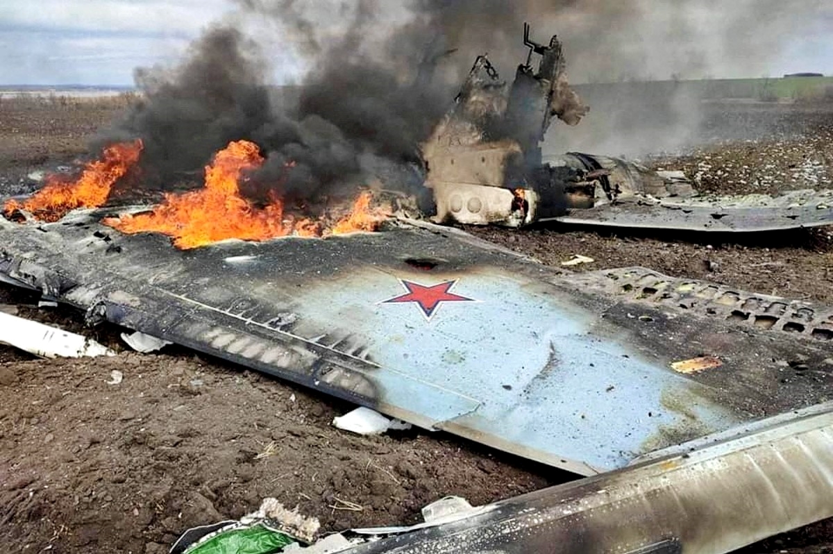Ukrajinci objavili da su srušili ruski borbeni avion, pogledajte slike