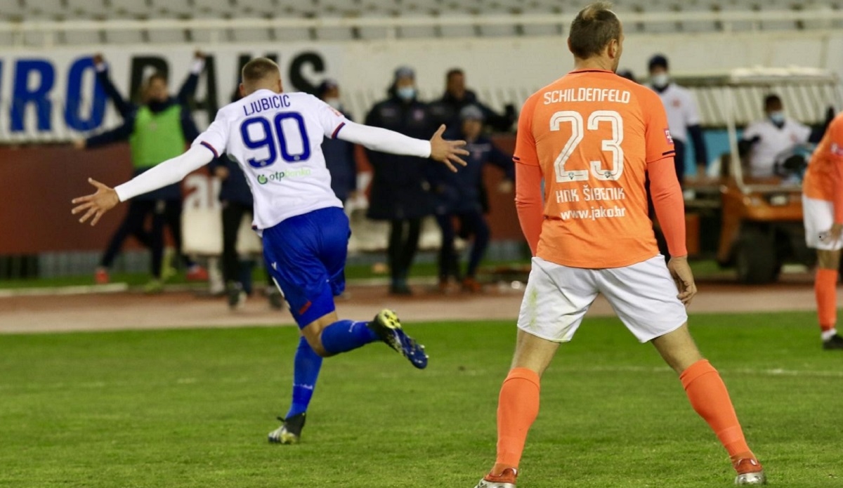 HAJDUK - ŠIBENIK 1:0 Hajduk srušio hrabre goste fantastičnim golom mladog Ljubičića
