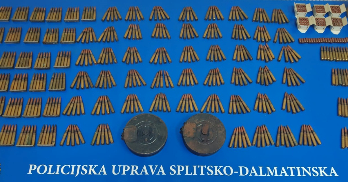 Kod Splićana (45) pronađeno preko 700 komada streljiva