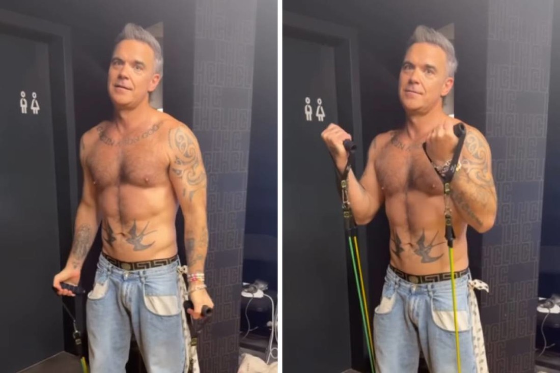 Robbie Williams pokazao mišiće, supruga mu odmah dala novi nadimak