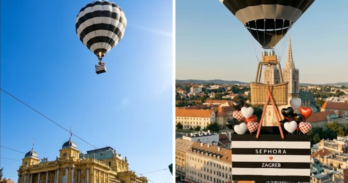 Sephora uskoro stiže u Zagreb, video balona iznad grada privukao je pažnju
