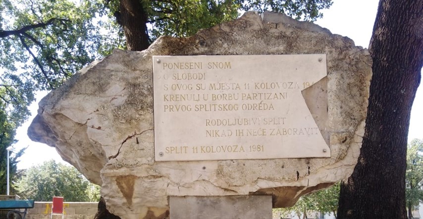 U Splitu razbijen spomenik Prvom partizanskom odredu