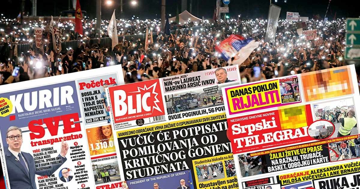 Ovako Vučićevi mediji izvještavaju o blokadi Autokomande