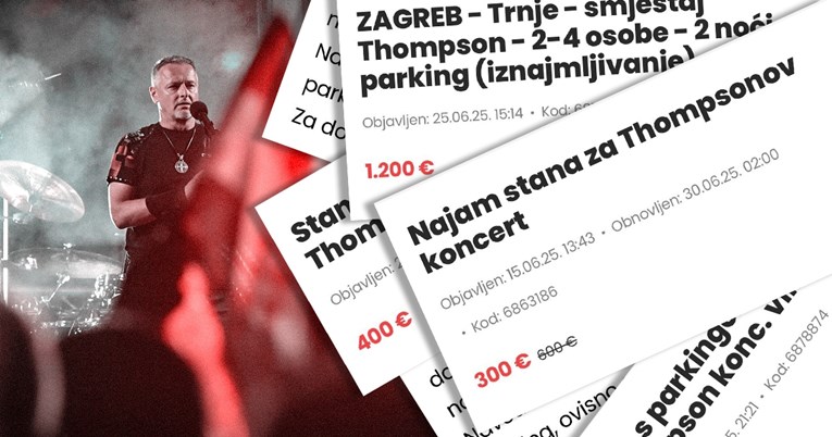 Smještaja za koncert Thompsona još ima, neki spuštaju cijene. Provjerili smo ponudu