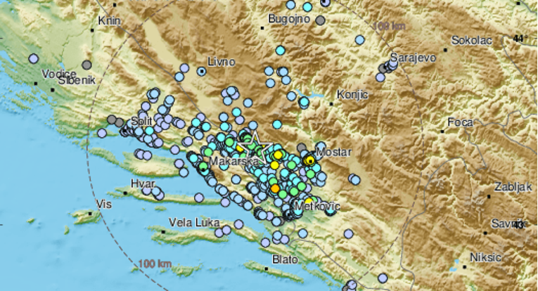 Potres od 3.3 u Hercegovini, osjetio se i u Dalmaciji