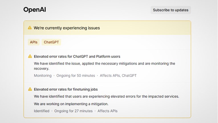 ChatGPT nuk funksionon.