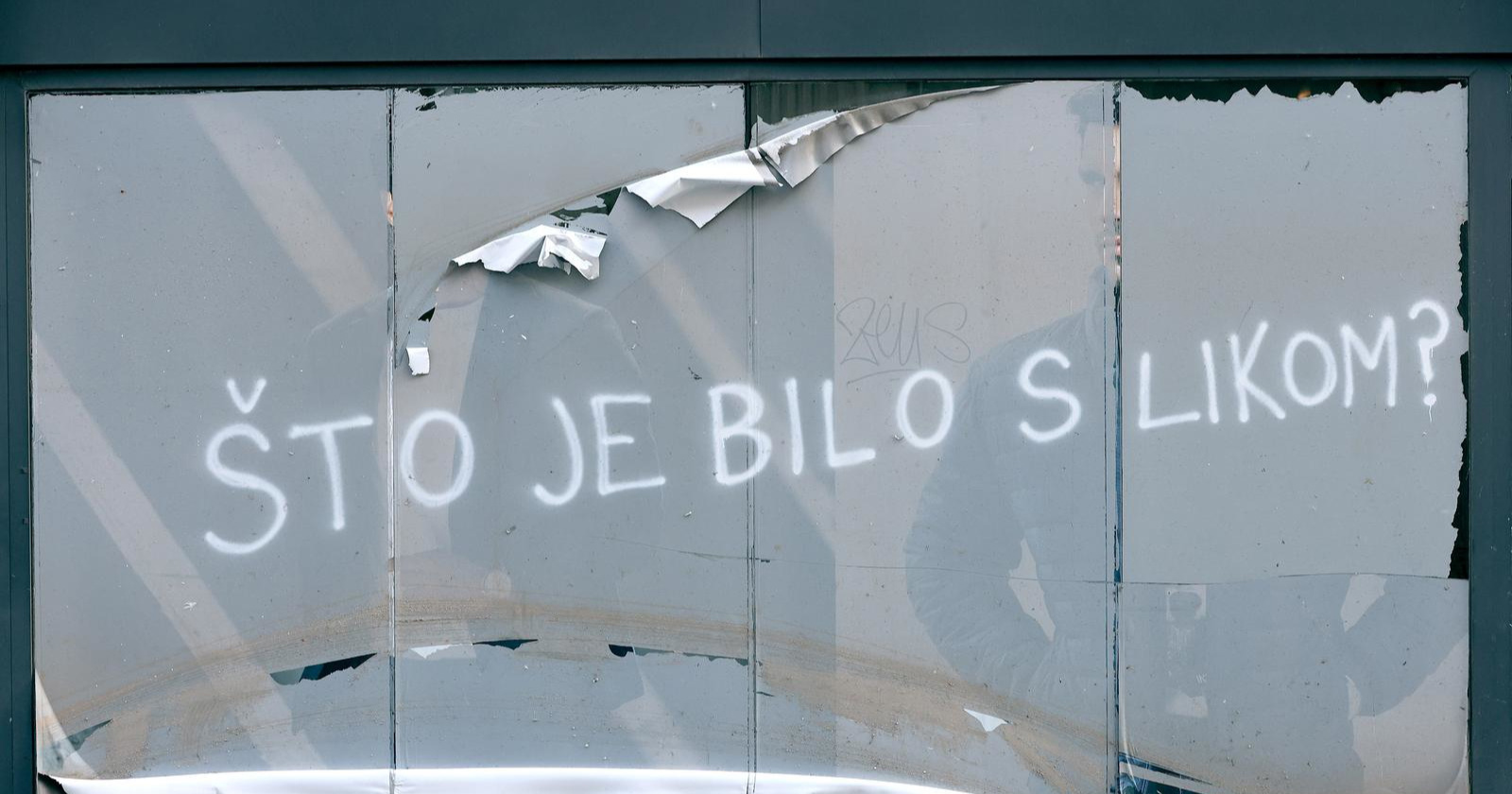 FOTO Natpis "Što će biti s Likom?" osvanuo jutros u Zagrebu