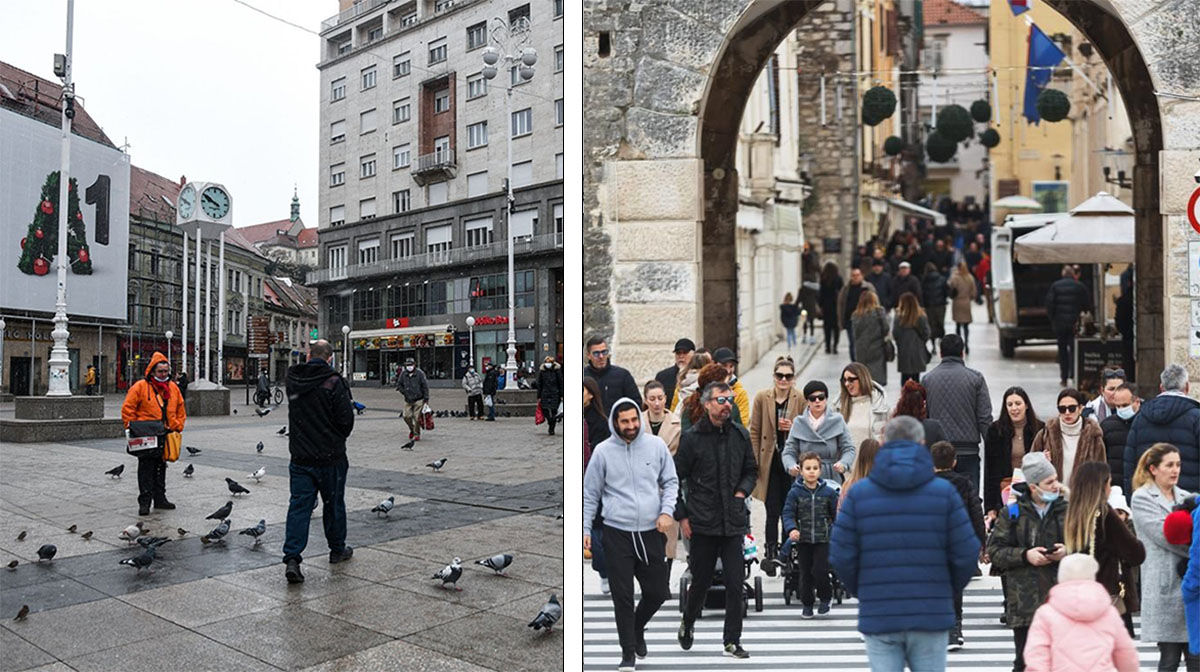 FOTO Teško je povjerovati da su ove fotke u Zadru i Zagrebu snimljene isti dan