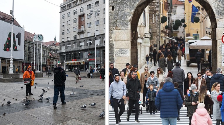 FOTO Teško je povjerovati da su ove fotke u Zadru i Zagrebu snimljene isti dan