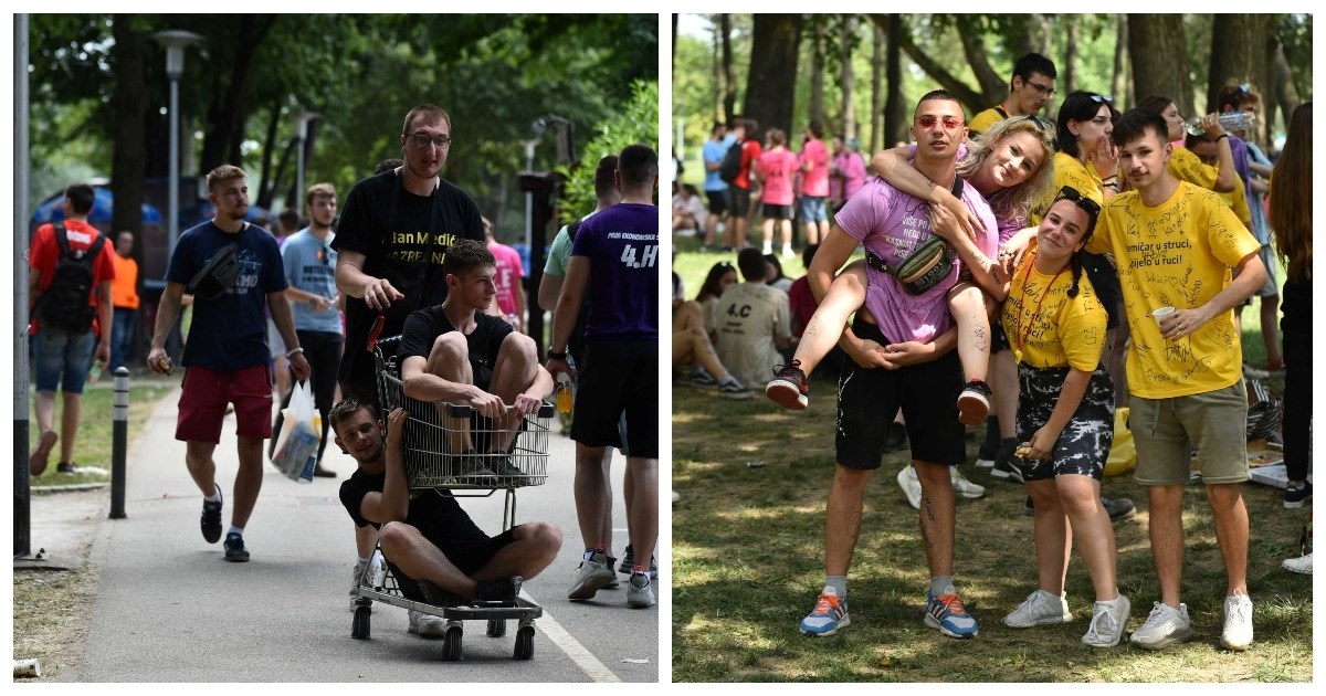 VIDEO Maturanti se na Bundeku fotkali s Tomaševićem i pjevali Čavoglave