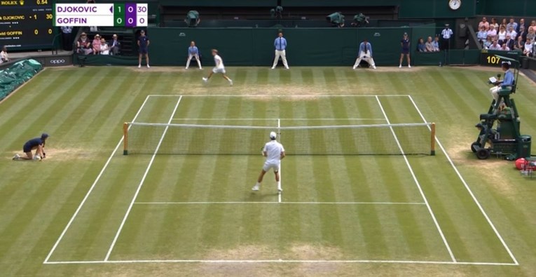 Đoković i Goffin odigrali jedan od najljepših poena na Wimbledonu