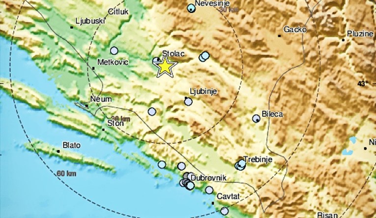 Potres od 3.2 u Hercegovini, osjetio se na jugu Hrvatske