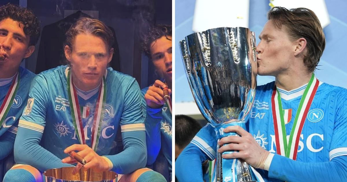 FOTO Zvijezda Napolija osvojila drugi trofej s klubom. Proslavila ga je s cigarom