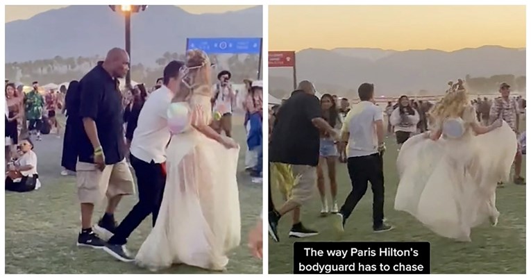 "Nadam se da je dobro plaćen": Zaštitar Paris Hilton jurio za njom na festivalu