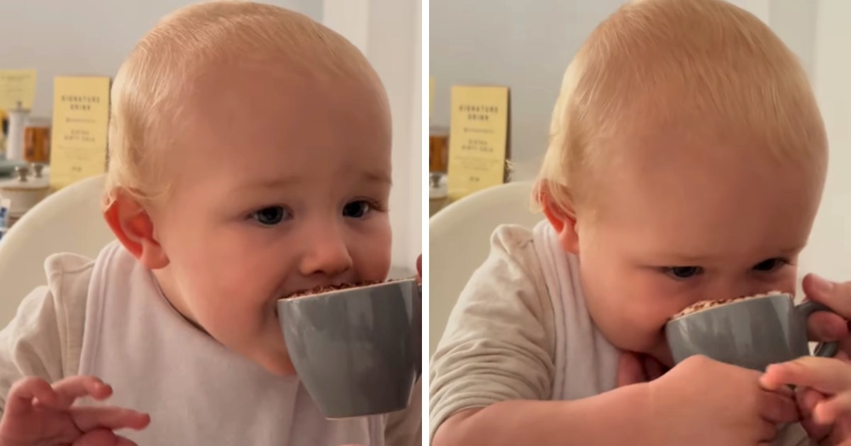 Roditelji su bebi prvi put dali da proba babyccino, pogledajte kako je to završilo