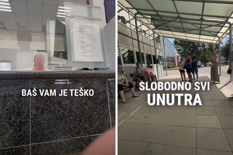 VIDEO Ljudi čekali vani na vrućini, Karlovčanin ušao u policiju: "Je li ovo normalno?"