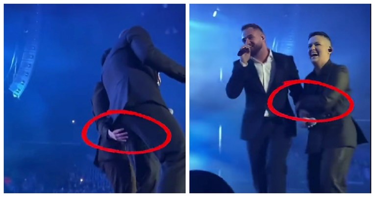 VIDEO Marija Šerifović na koncertu uhvatila Matiju Cveka za stražnjicu