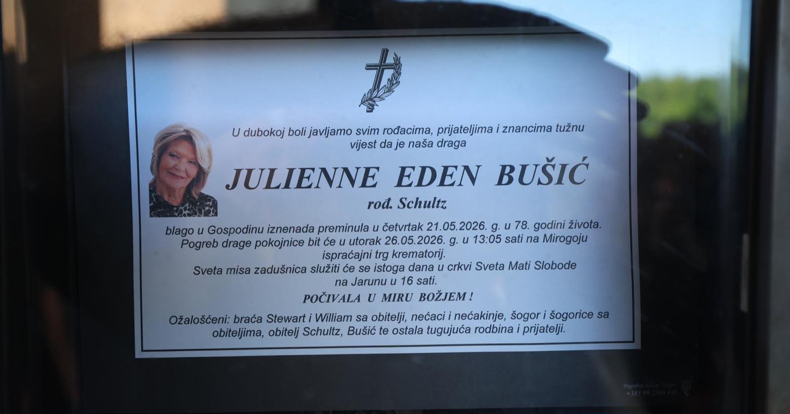 FOTO Pokopana Julienne Bušić