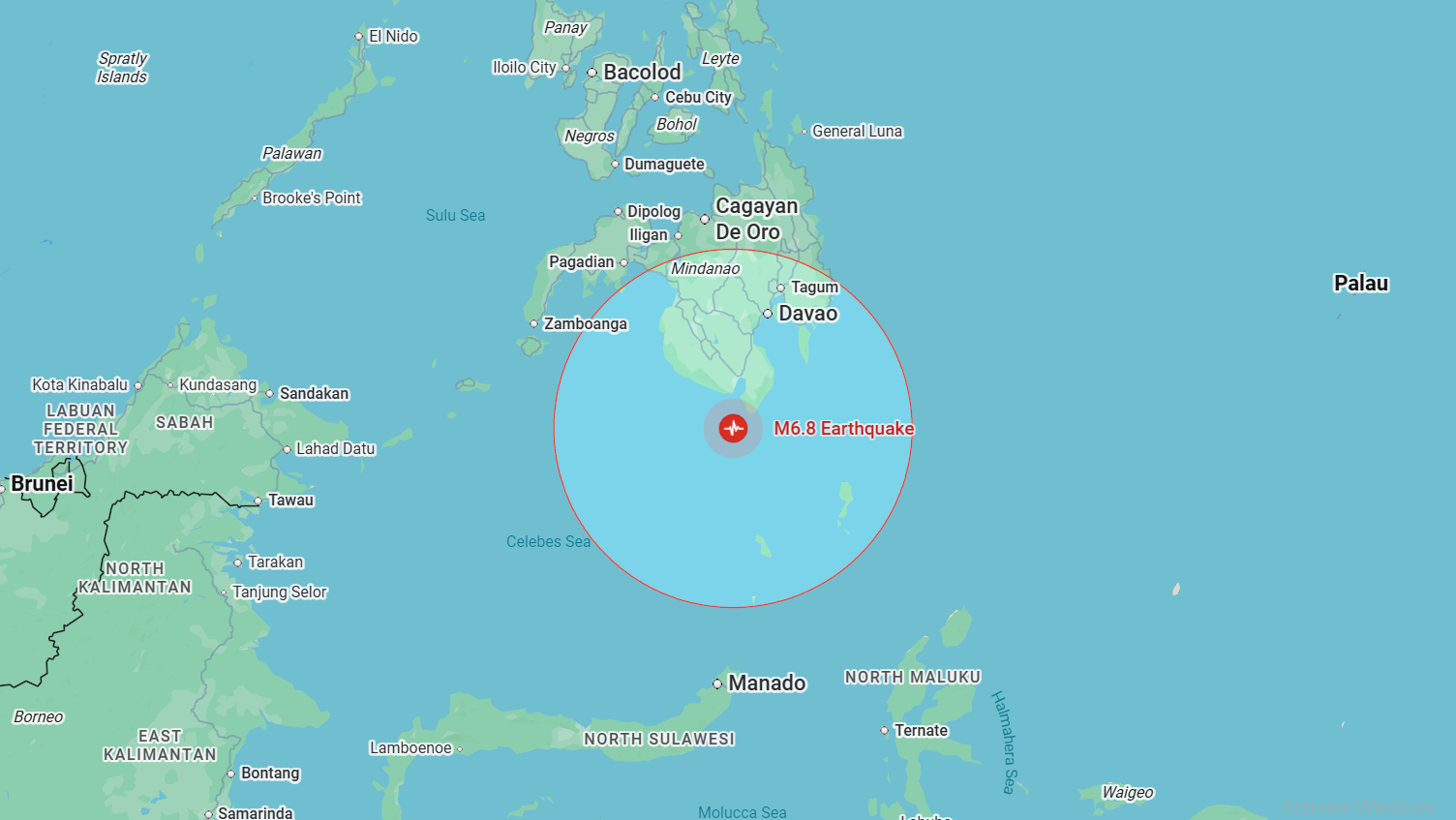 Potres magnitude 6,6 pogodio južne Filipine, nije izdano upozorenje na tsunami
