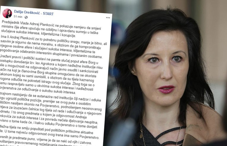 Dalija Orešković napala Plenkovića na Fejsu