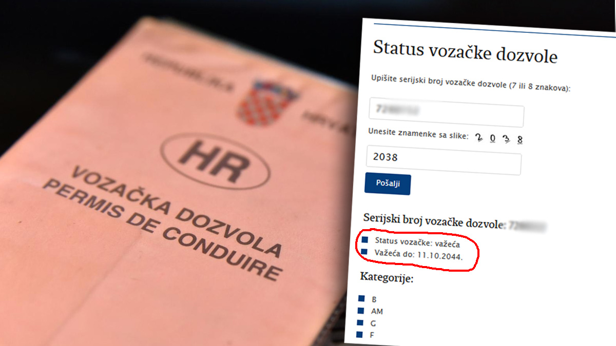 Od danas na stranici MUP-a možete provjeriti vrijedi li vam vozačka