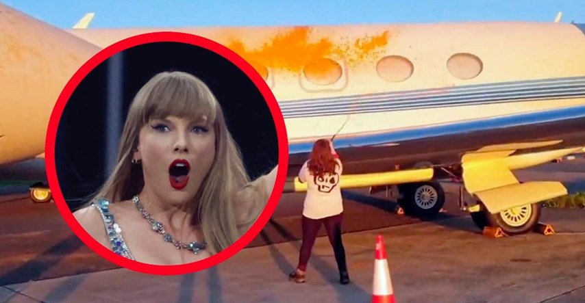 Klimatski aktivisti obojili privatni avion Taylor Swift, pogledajte snimku