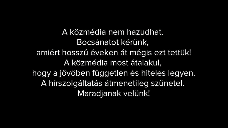 Црн екран на унгарска телевизија: Се извинуваме, лажевме со години
