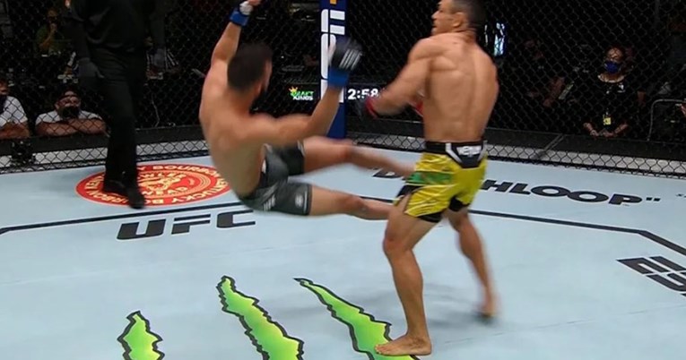 VIDEO Brutalan nokaut u UFC-u. Brazilac ugasio protivnika u zraku