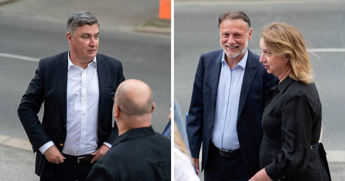 FOTO Milanović i Jandroković bili na premijeri predstave Juha braće Marx