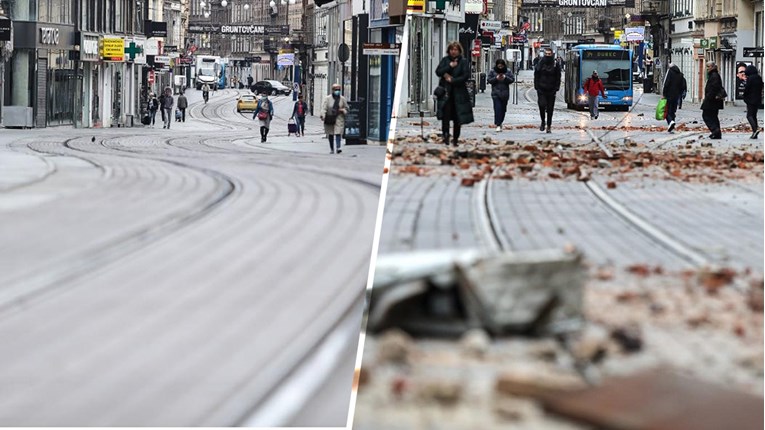 Pogledajte fotografije Zagreba prije i poslije potresa