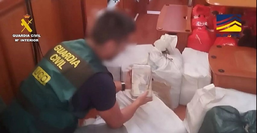 VIDEO Hrvat i Srbin uhićeni na moru kod Kanarskih otoka. Imali 700 kg droge na brodu