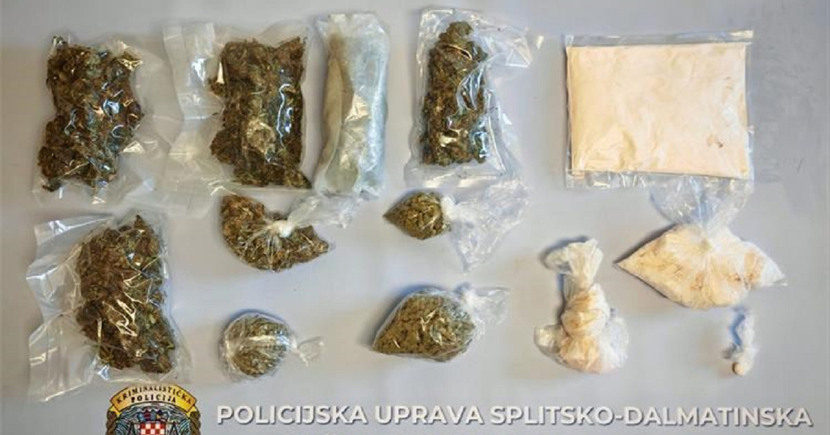 Policija upala dilerima u stanove u Dalmaciji. Našli speed, marihuanu i crystal ice