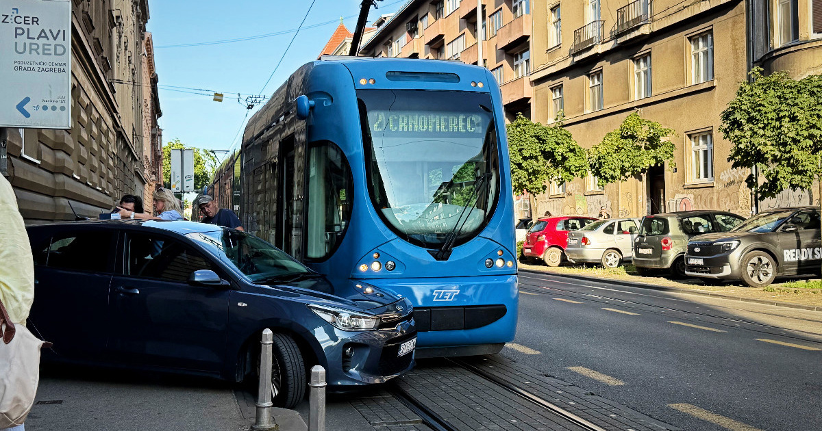 U širem centru Zagreba došlo do sudara tramvaja i auta