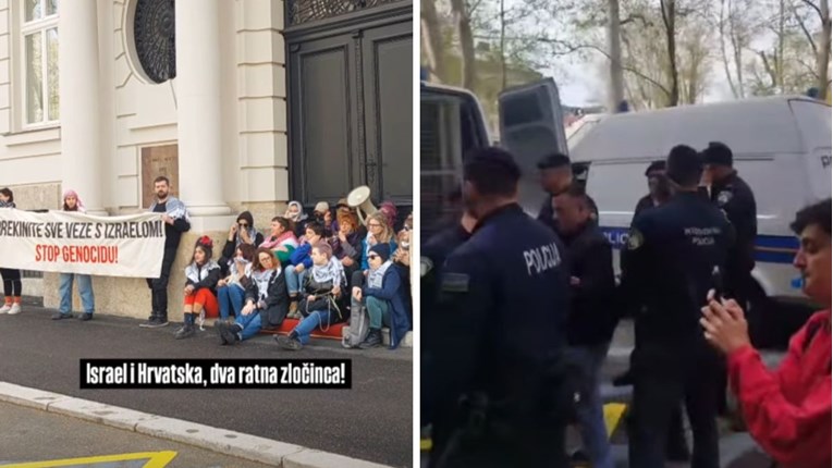 Blokirali Ministarstvo, vikali: "Izrael i Hrvatska, dva ratna zločinca". Uhićeni su