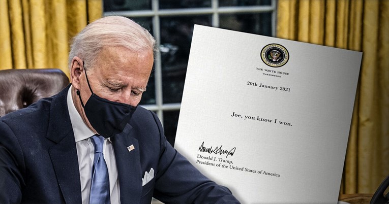 Širi se lažna slika pisma koje je Trump ostavio Bidenu na stolu