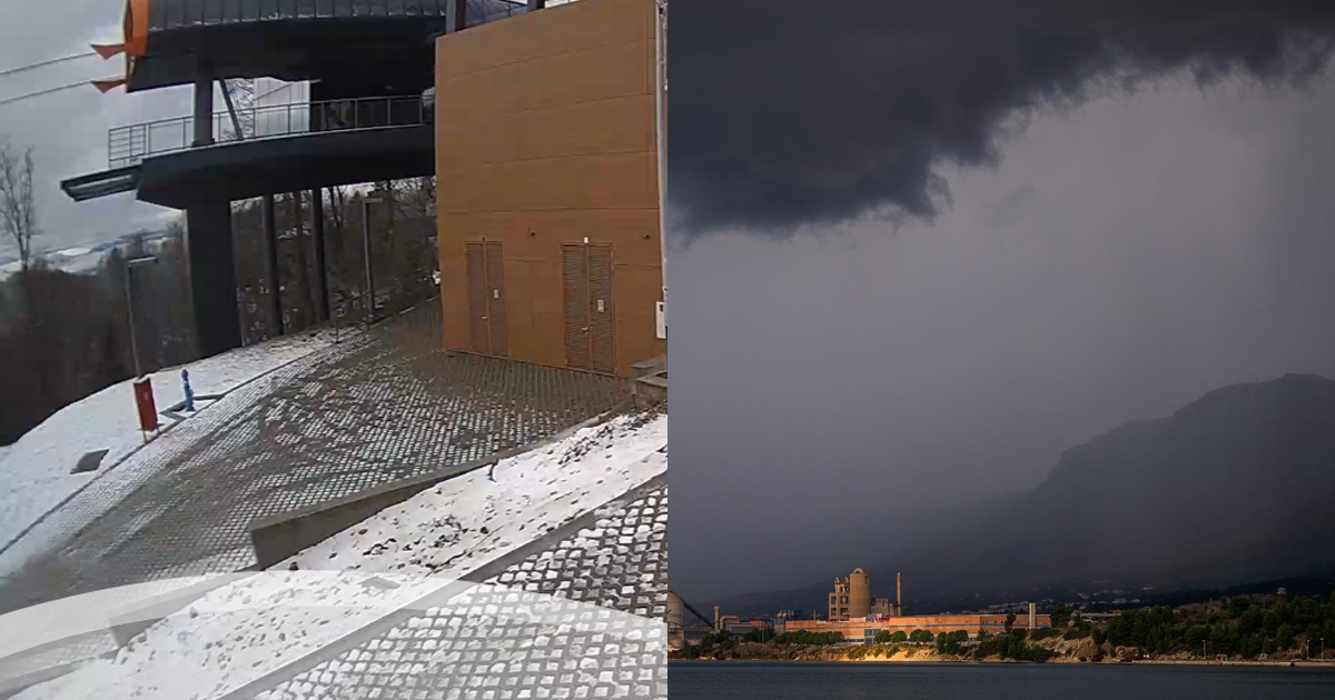 Na Sljemenu pao snijeg. Temperature na kopnu pale ispod 10 stupnjeva, na moru kiša