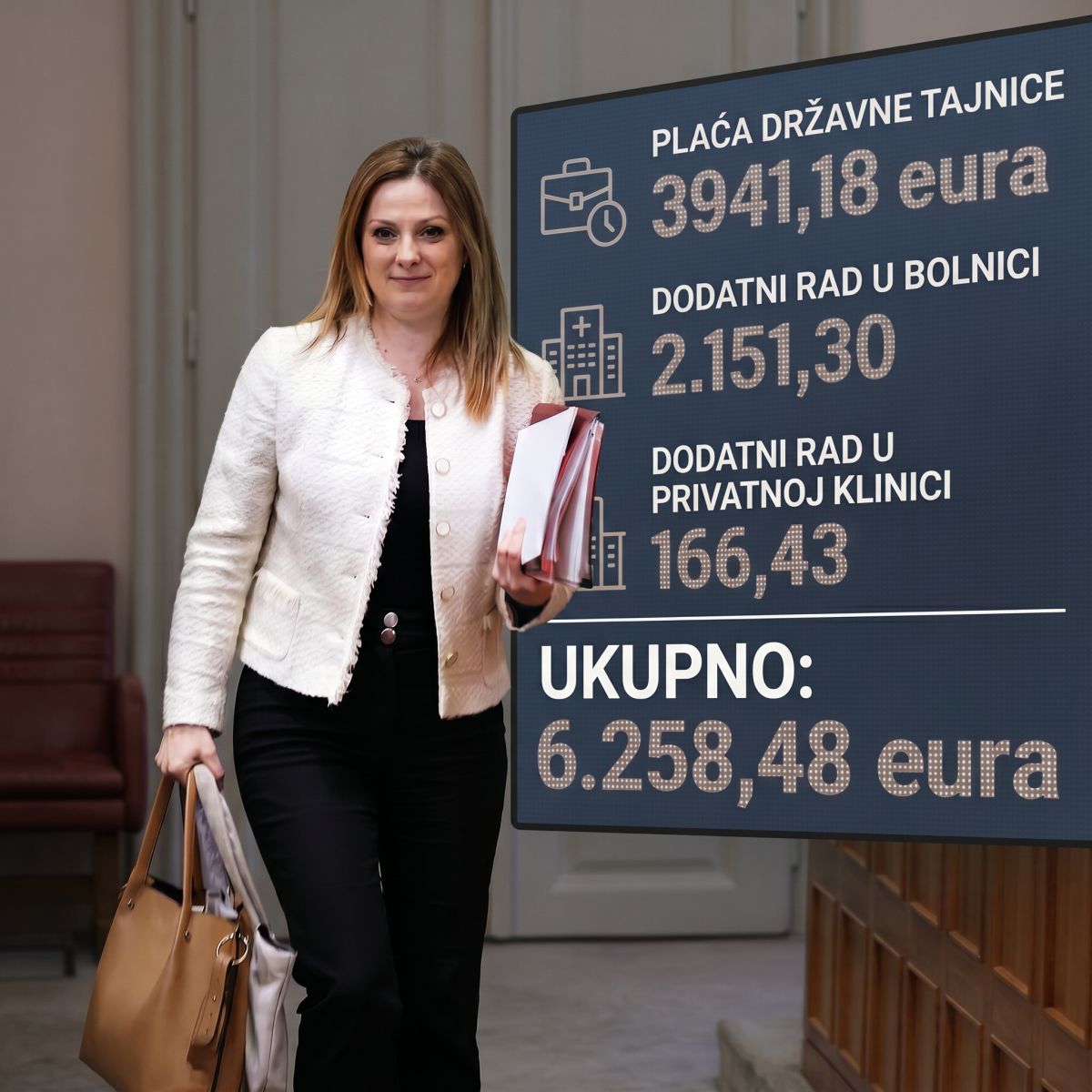 Slučaj HDZ-ove državne tajnice: Iznosi ne štimaju, a dva ministarstva zataškavaju