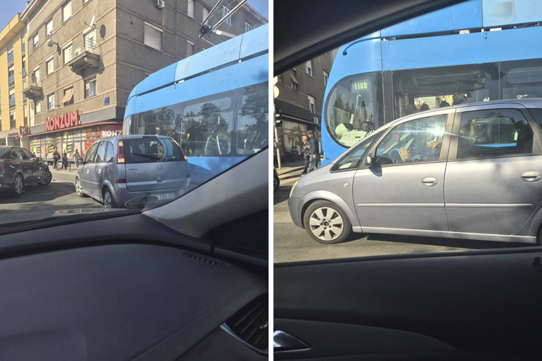 FOTO Sudar auta i tramvaja na zagrebačkoj Ilici