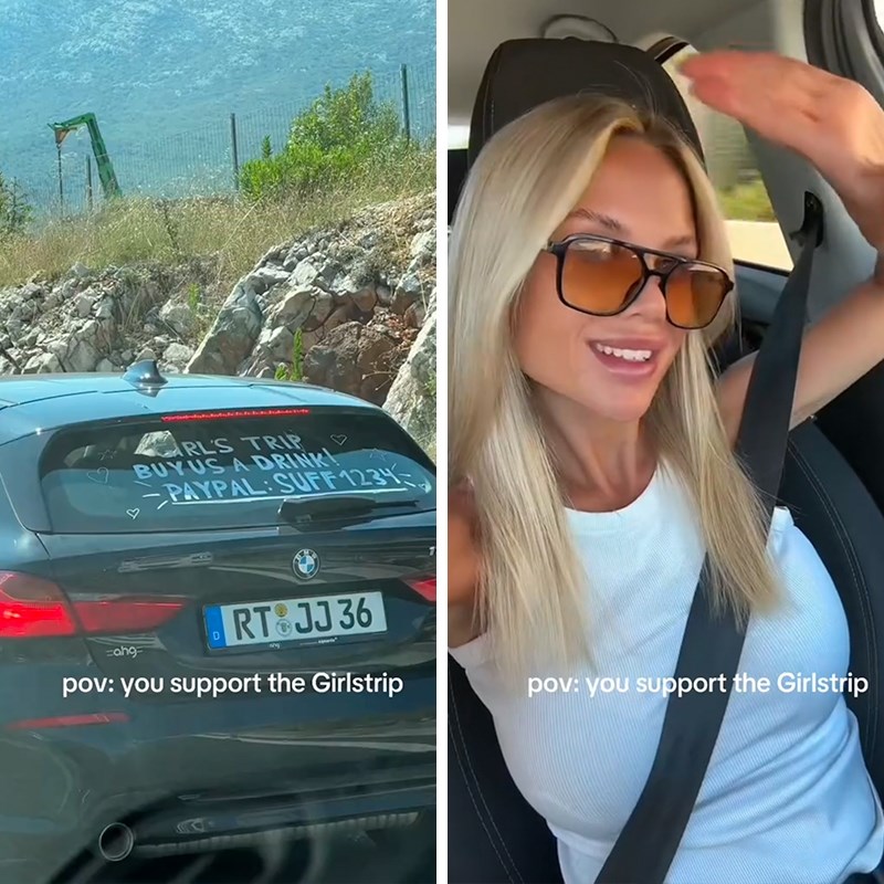 Njemice u Makarskoj postale hit, na autu napisale: "Djevojke putuju, kupite nam piće"