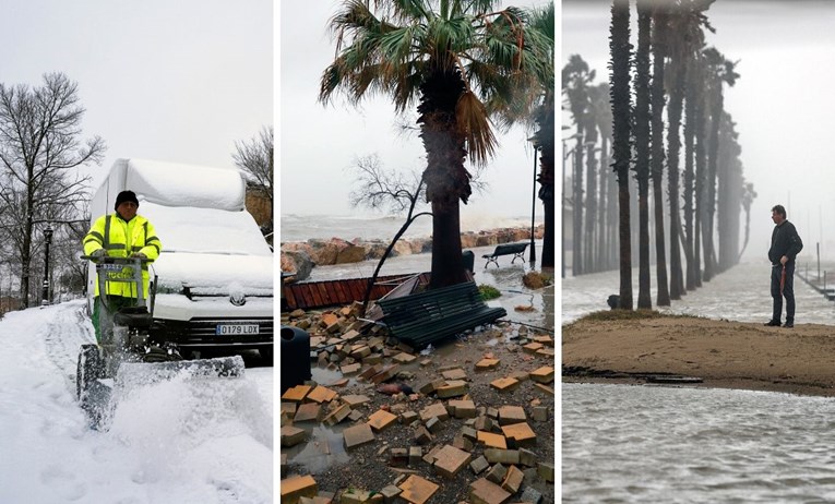Jak snijeg i kiša poharali sjever Španjolske, 220.000 ljudi bez struje