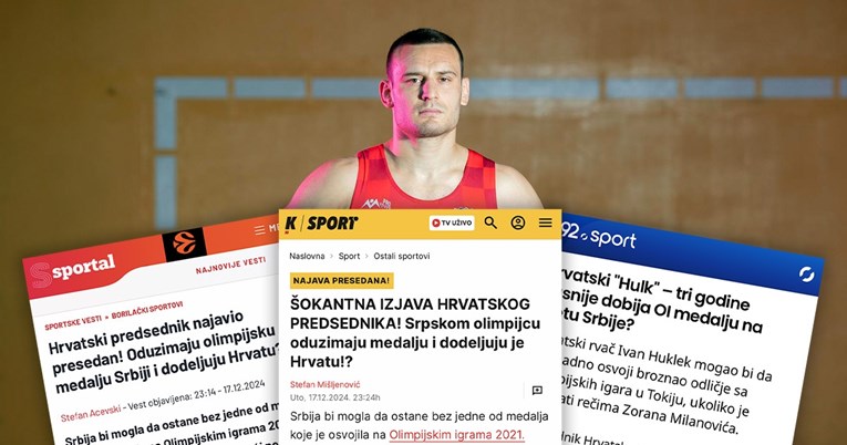 Srpski mediji: "Šok!", "Oduzimaju olimpijsku medalju Srbiji i dodjeljuju Hrvatu!?"