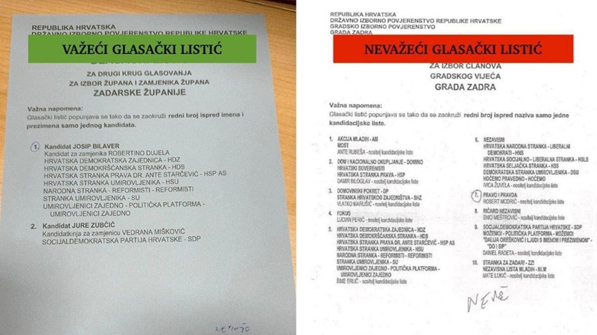 Gong traži od Ustavnog suda da preispita odluku o nevažećim listićima u Zadru
