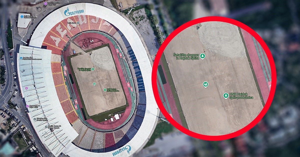 Zvezdin stadion na Google kartama preimenovan u "Šetalište drugova iz Hajduk Splita"