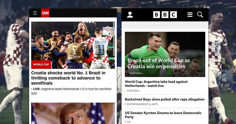 Pobjeda Hrvatske bila je glavna vijest na CNN-u i BBC-ju